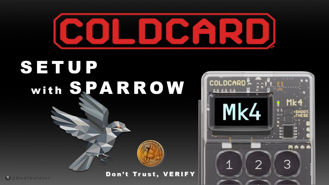 COLDCARD Mk4  BITCOIN HARDWARE WALLET- Unboxing and Setup with Sparrow Wallet- FULL TUTORIAL.