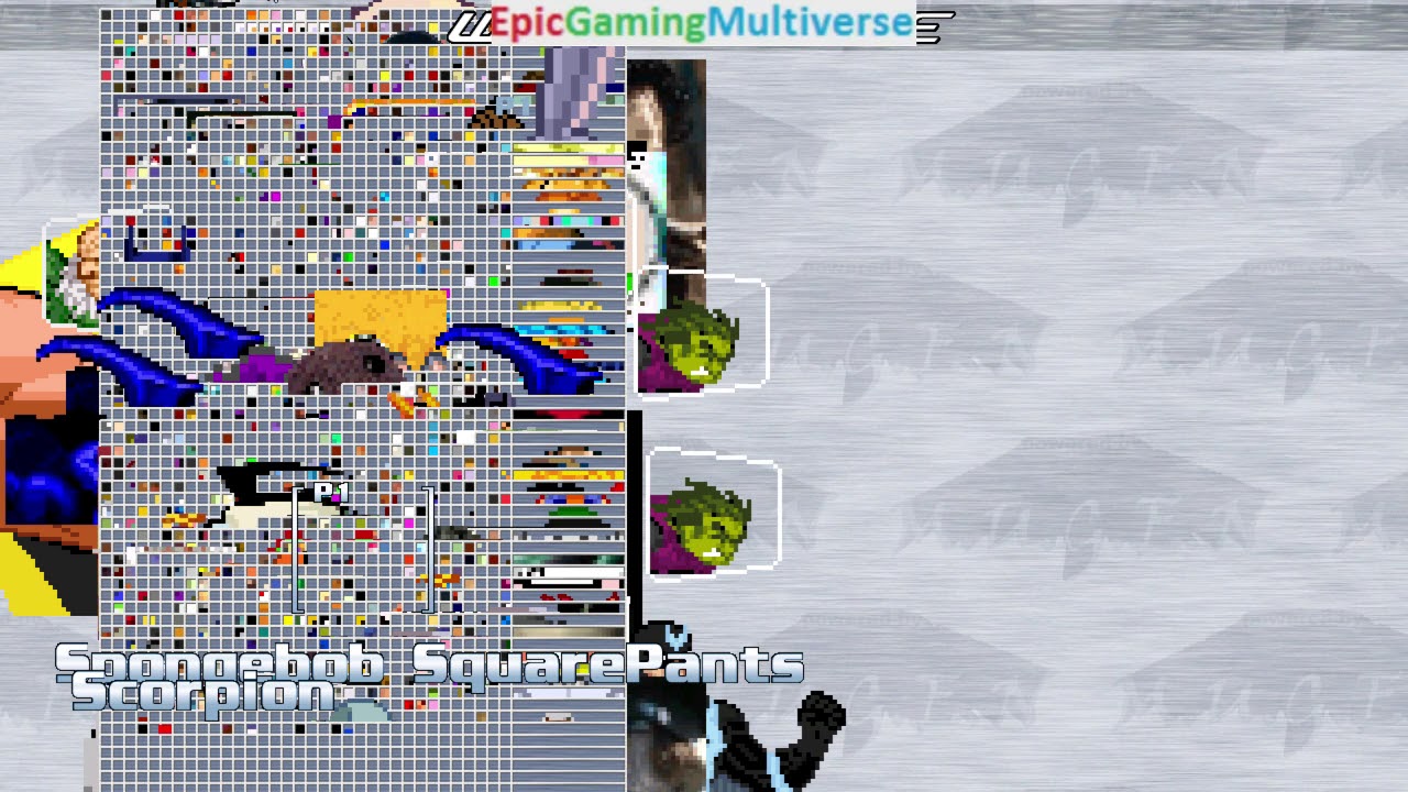 SpongeBob SquarePants And Mortal Kombat Characters VS Smurf In A MUGEN Match / Battle / Fight