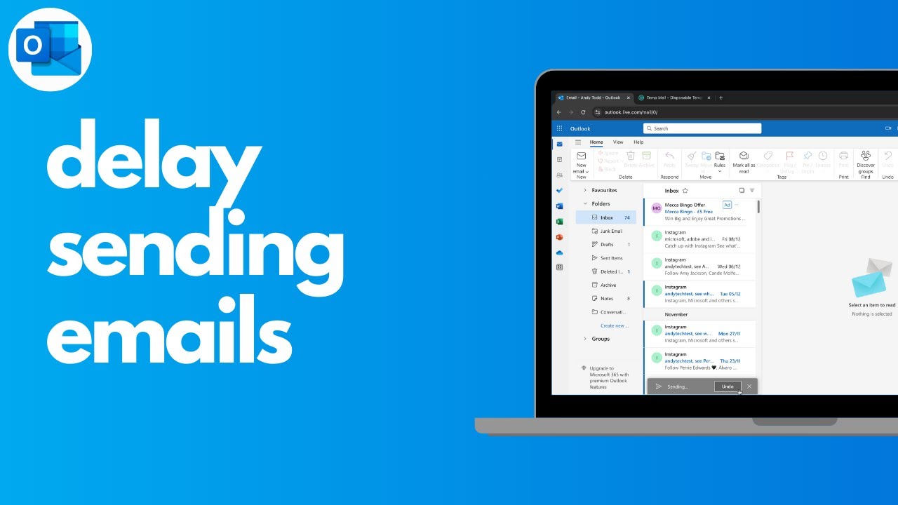 How to delay sending an email in Outlook on the Web [Microsoft 365]