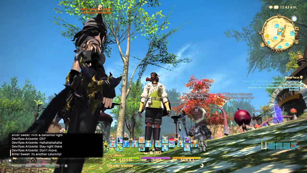 FINAL FANTASY XIV: A Realm Reborn - Wind-up Bahamut & Louisoix Minions Fight Each Other!