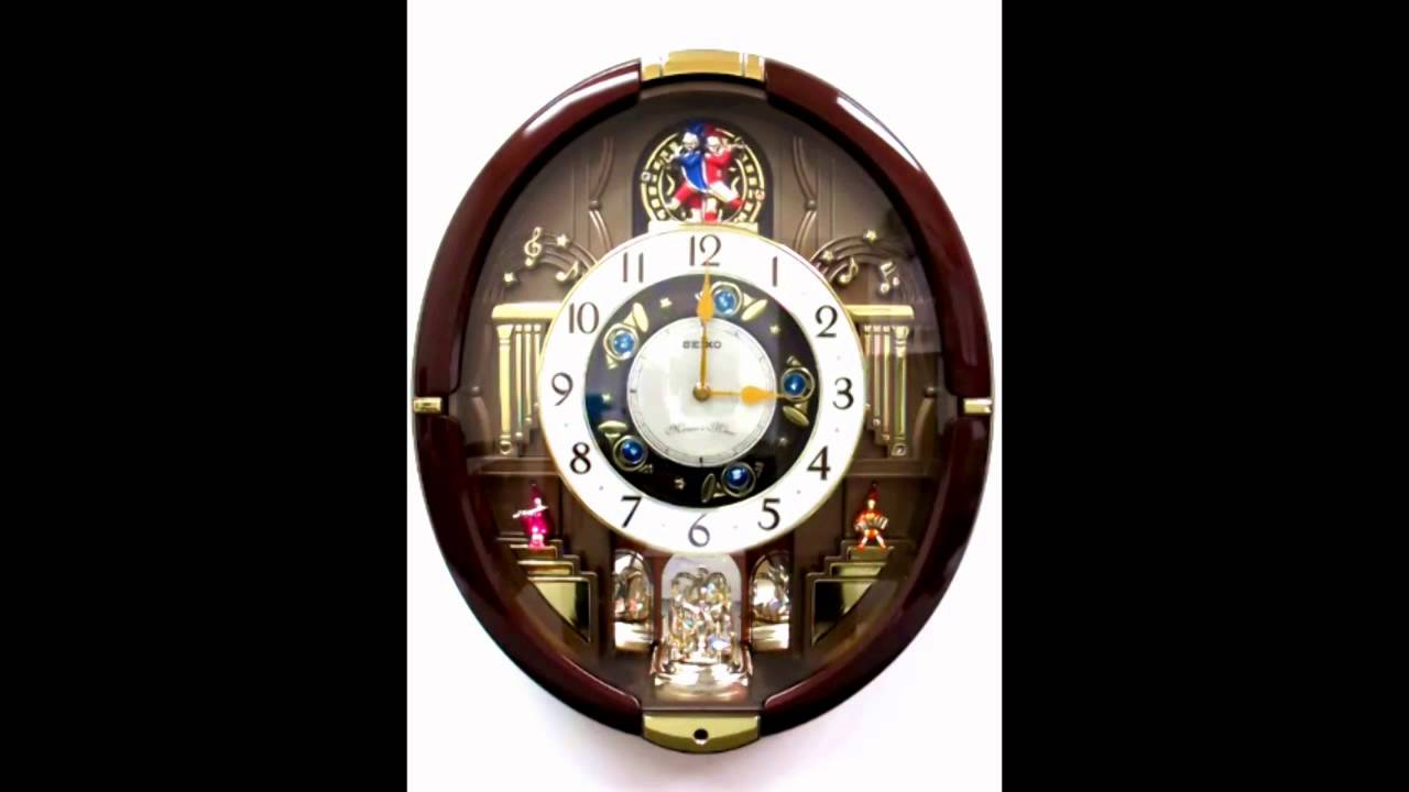 QXM488BRH Seiko Melodies in Motion Wall Clock