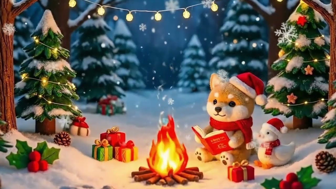 Winter Shiba Lofi — Cozy Snowy Campfire Beats for Study, Reading & Relaxation ❄️🔥🐕✨