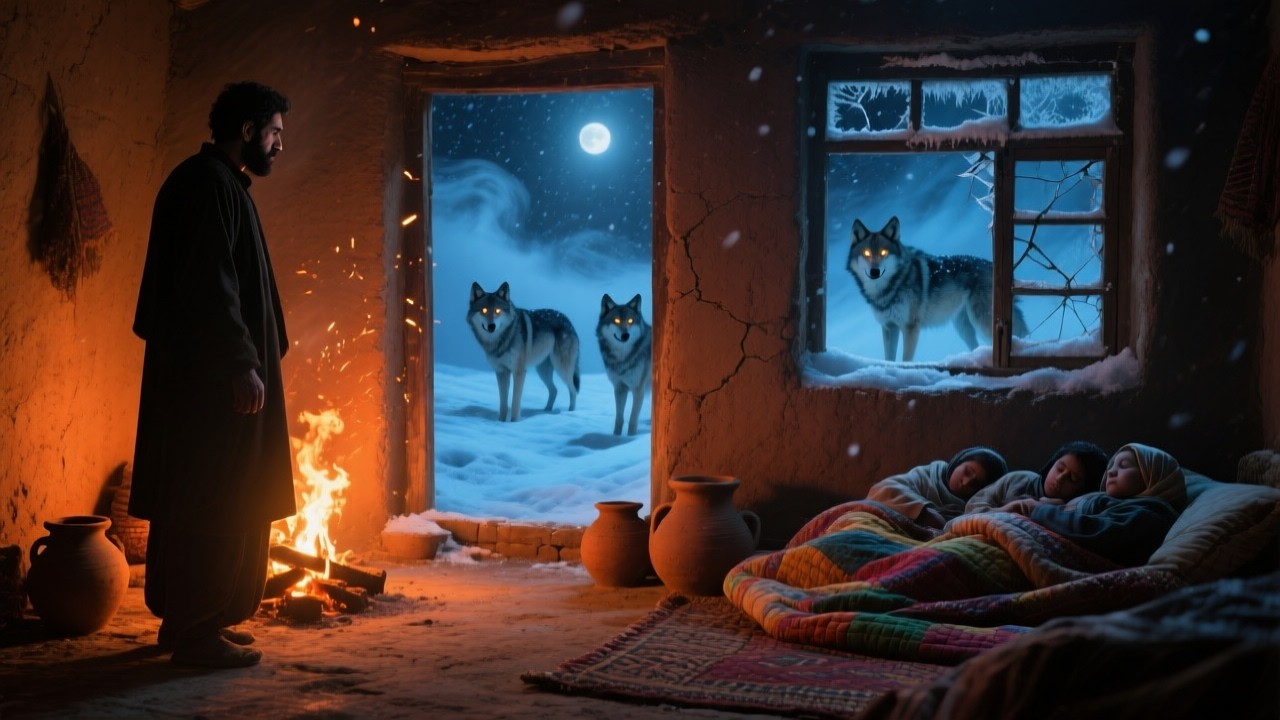 Trapped in a Blizzard: Afghan Hazara Family vs the Wolves | Mountain Village Survival