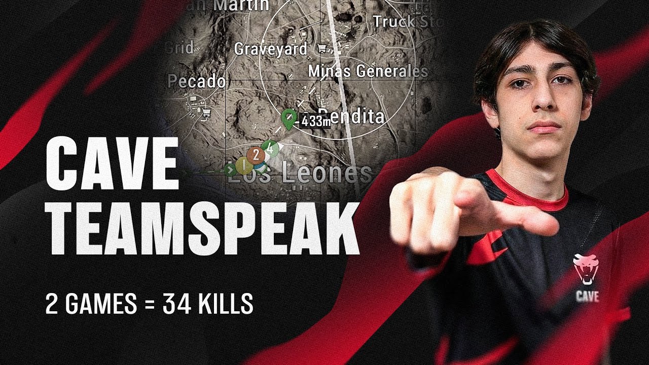 TEAMSPEAK CAVE eSports | 2 GAMES 34 KILLS | PUBG mobile Pxlwey 