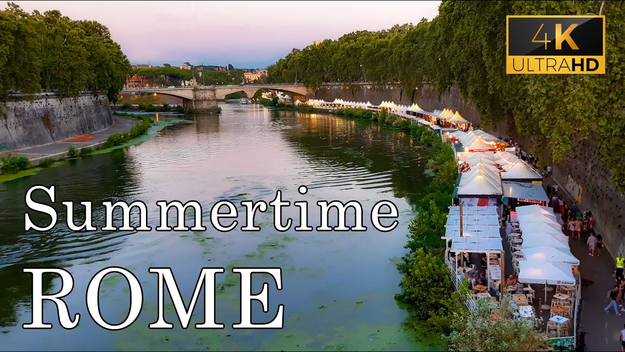 Rome - Lungo Tevere | Saturday late afternoon [4K]]