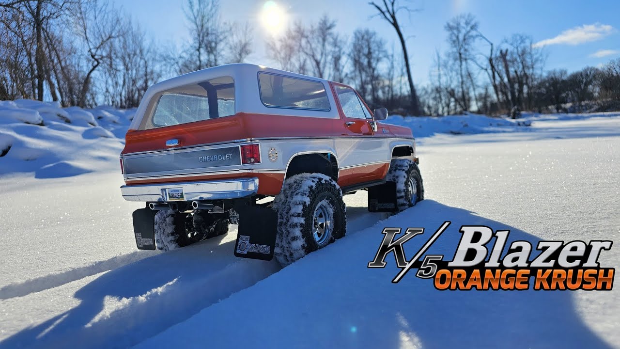 Traxxas Trx4 Chevy K5 Blazer Going Wheeling In Fresh Snow!