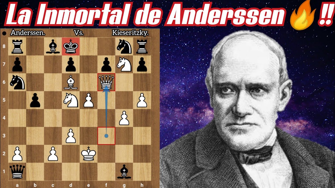LA INMORTAL DE ANDERSSEN🔥🤯!! Anderssen vs. Kieseritzky Londres 1851!!