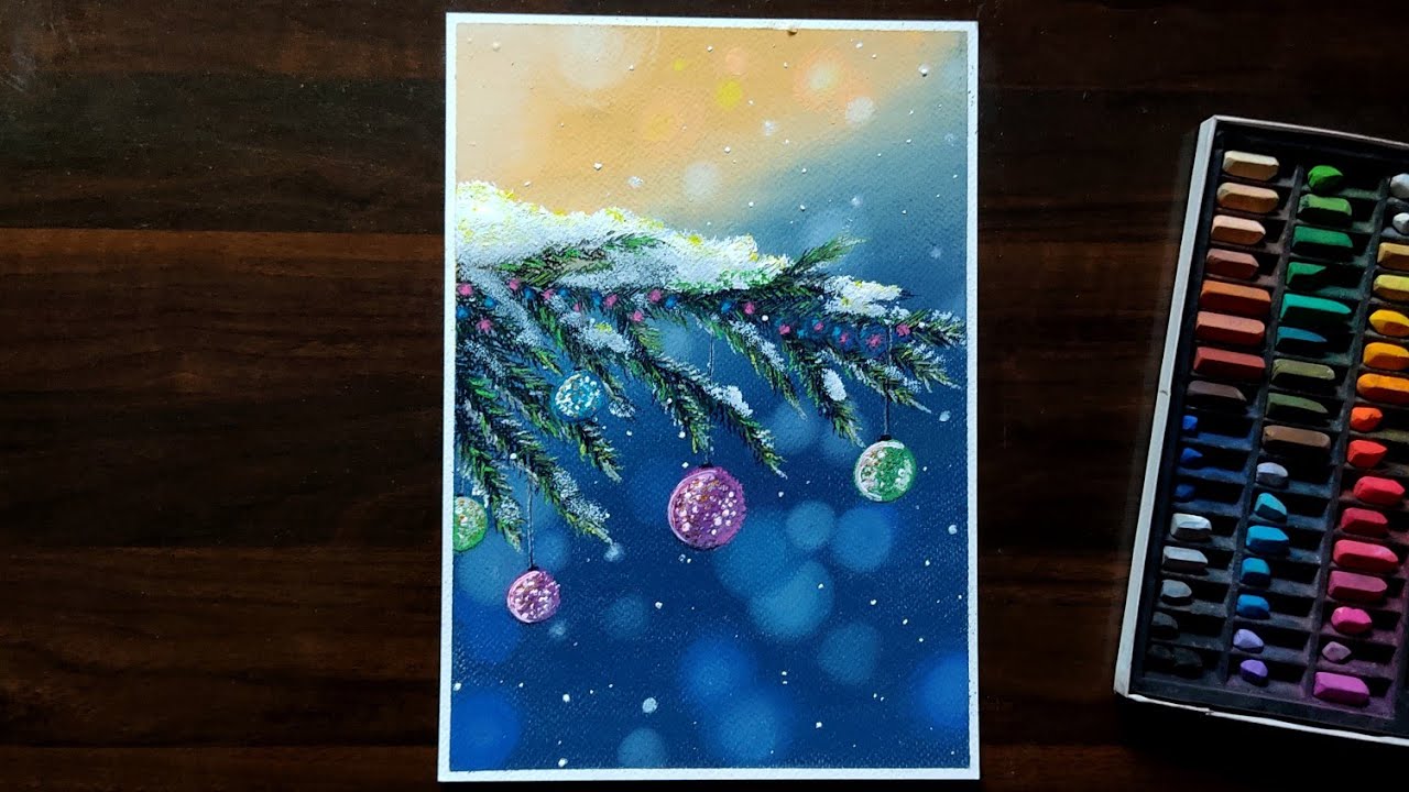 Christmas🌲 Drawing Ideas | Soft Pastel Drawing For Beginners