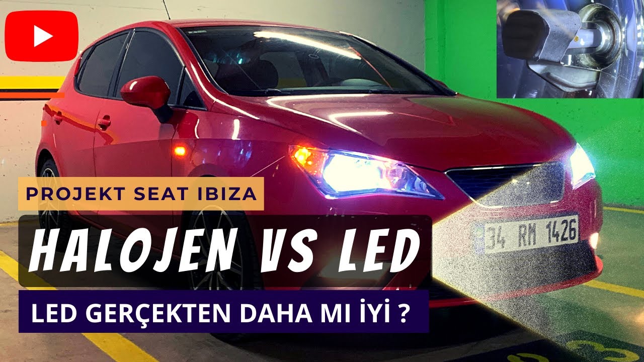 Proje Seat İbiza / Photon Led Far Uygulaması - Gerçekten Standart Halojenden Daha Mı Güçlü?