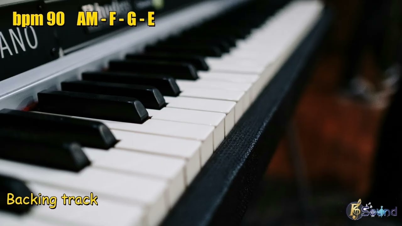 chillout 90 bpm Am : Chillout Backing Track for Practice | Am F G E | Ideal for Guitar, Bass & Piano