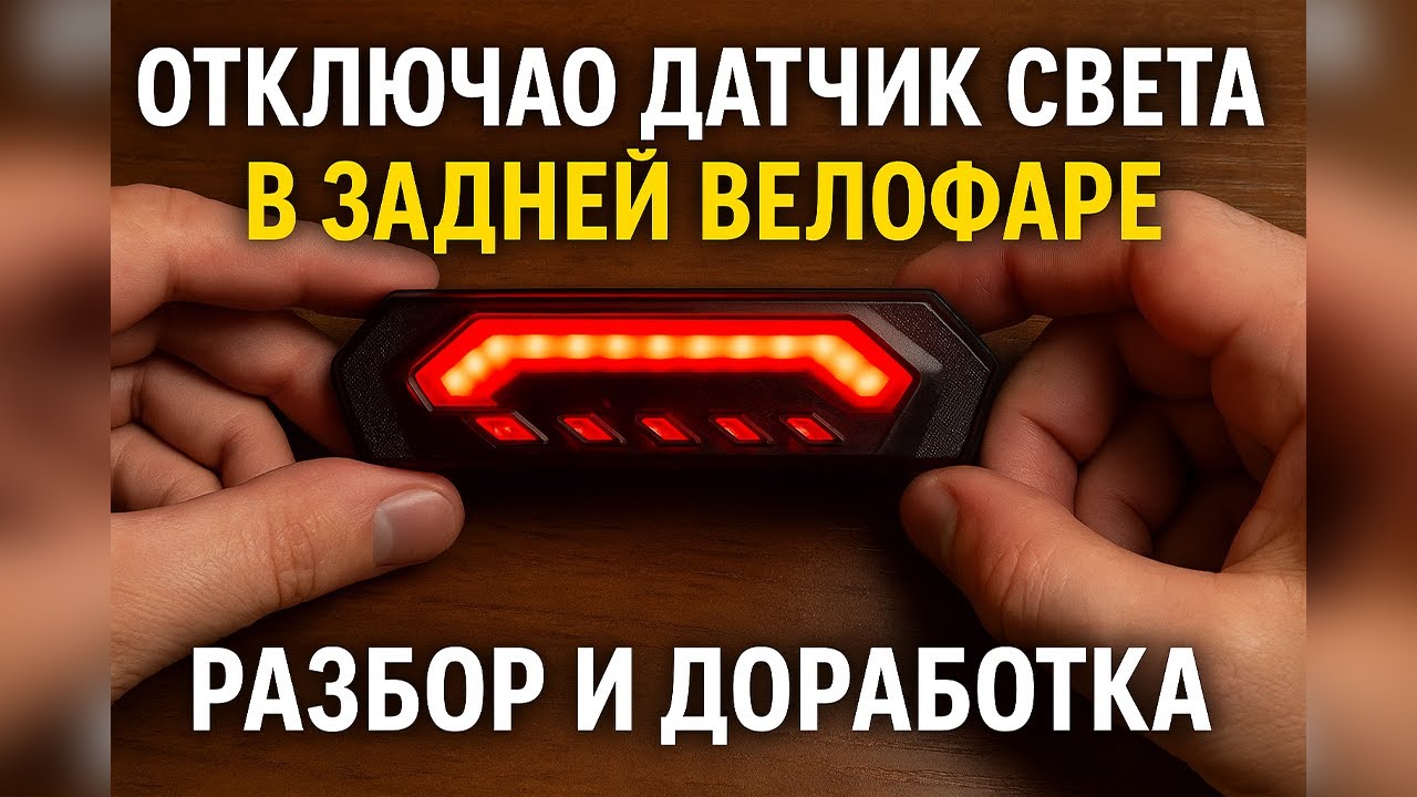KS-SF31 5 в 1: Смарт-велофонарь без датчика света | Разборка и доработка