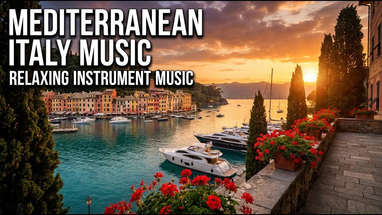 Relaxing Italian Beach Coastal Music 🏖️ Mediterranean Guitar & Mandolin 🎶