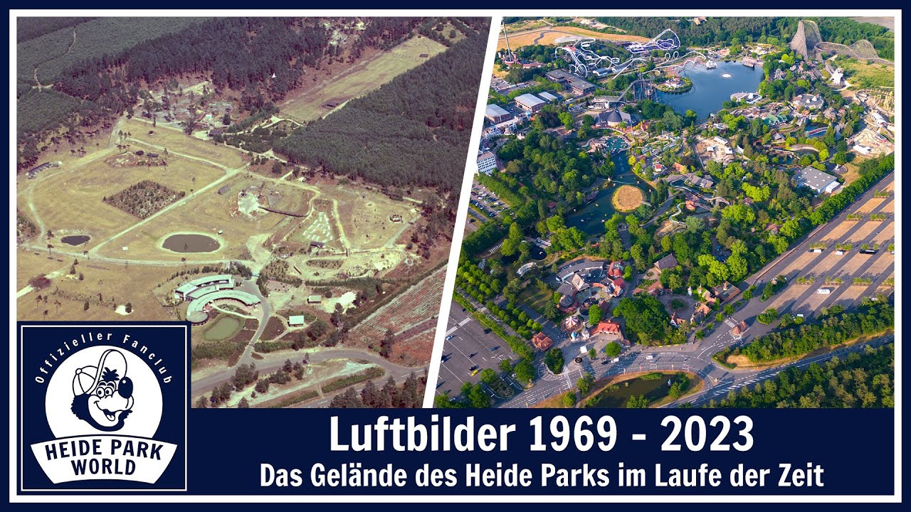 Luftbilder 1969 bis 2023 - Das Gelände des Heide Park im Laufe der Zeit