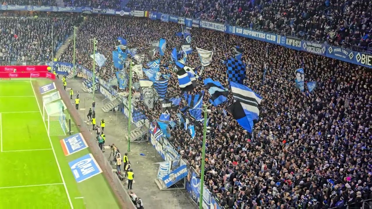 Hamburger SV gegen Bor. Mönchengladbach die letzten 10 Minuten Nordtribüne