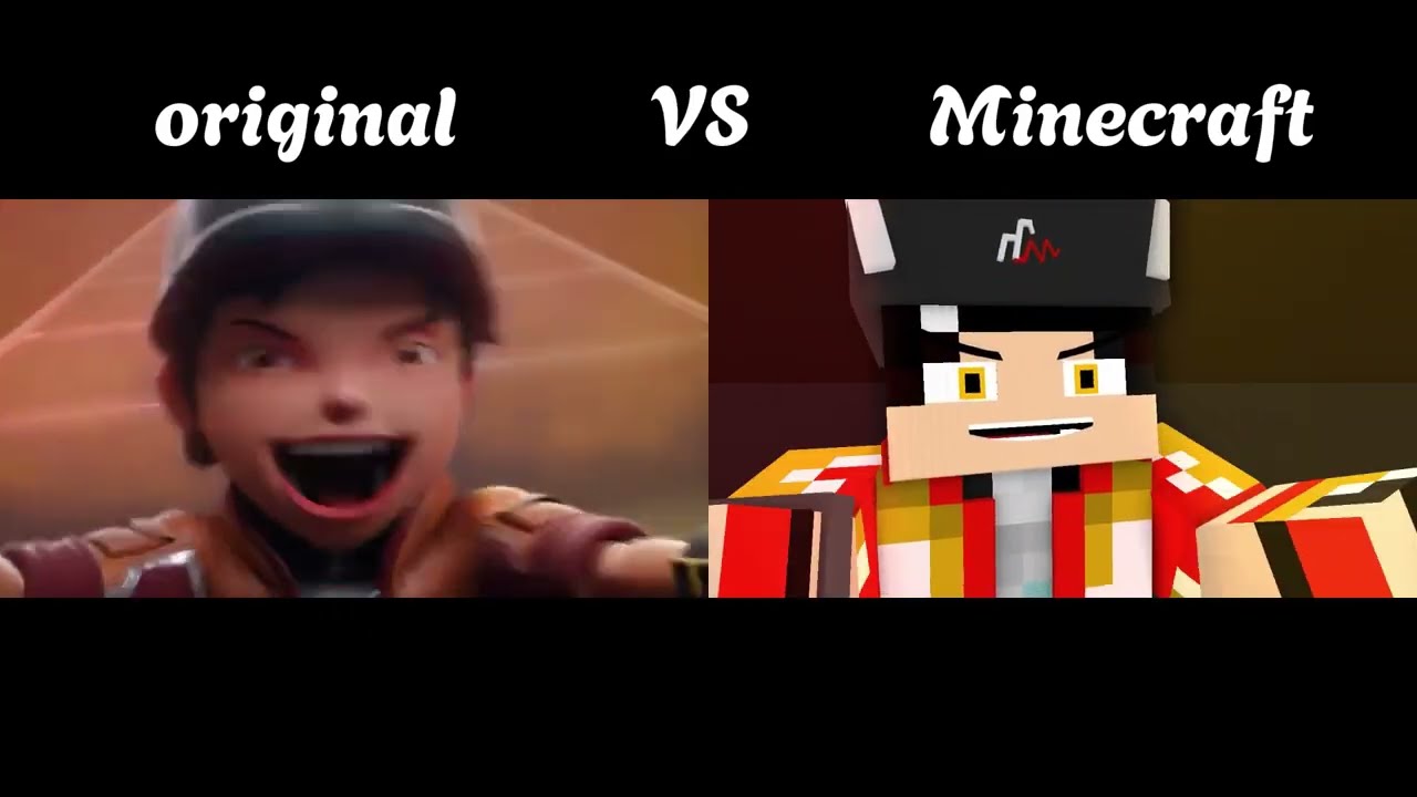 Animasi Original VS Animasi Minecraft - Opening BoBoiBoy GENTAR 🔥