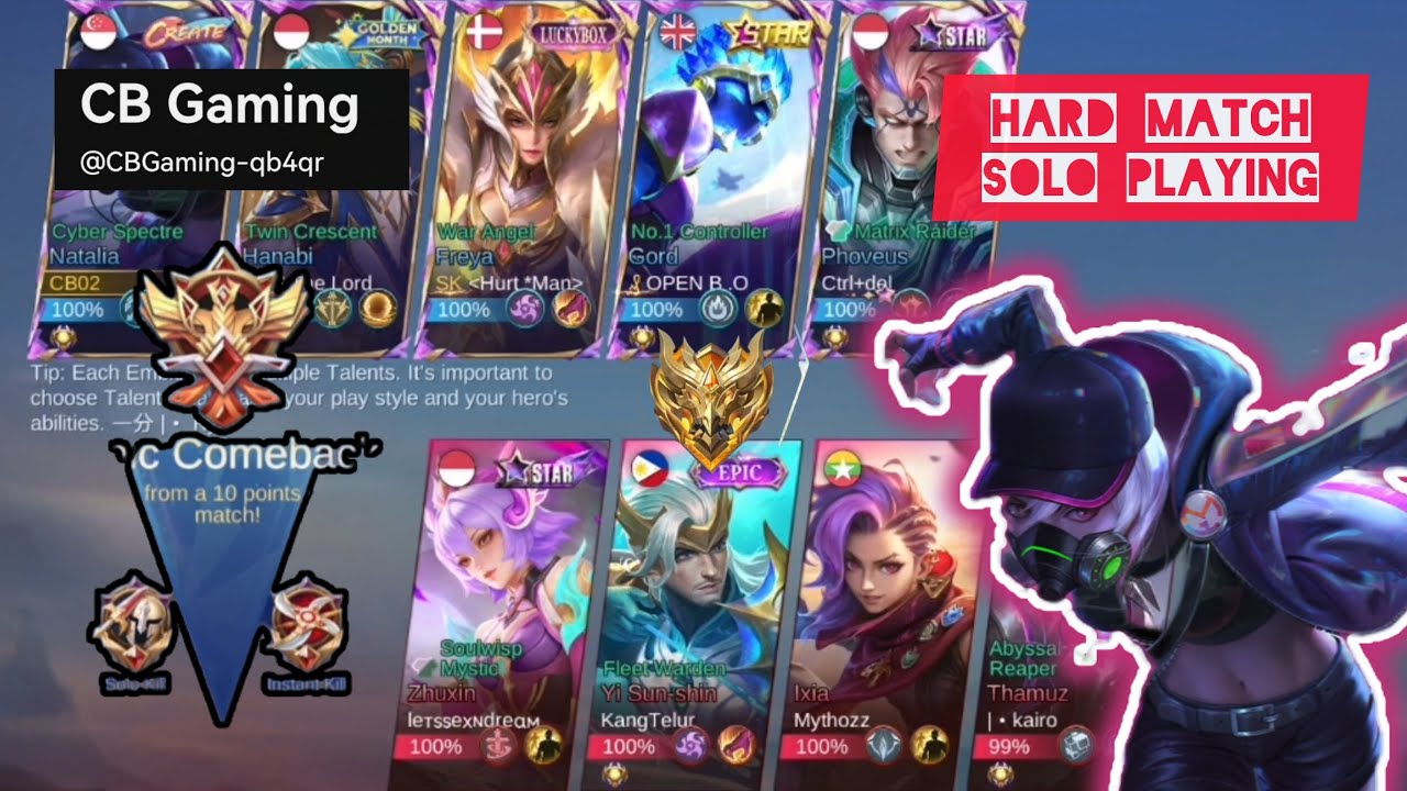 NATALIA ROAMER VS SMART ZHUXIN! Solo Rank Nightmare to Epic Comeback 🔥 | MLBB