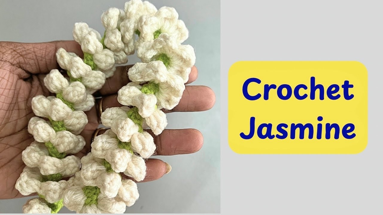 How to Crochet Jasmine Garland | Crochet Jasmine Gajra | Crochet Mallipoo