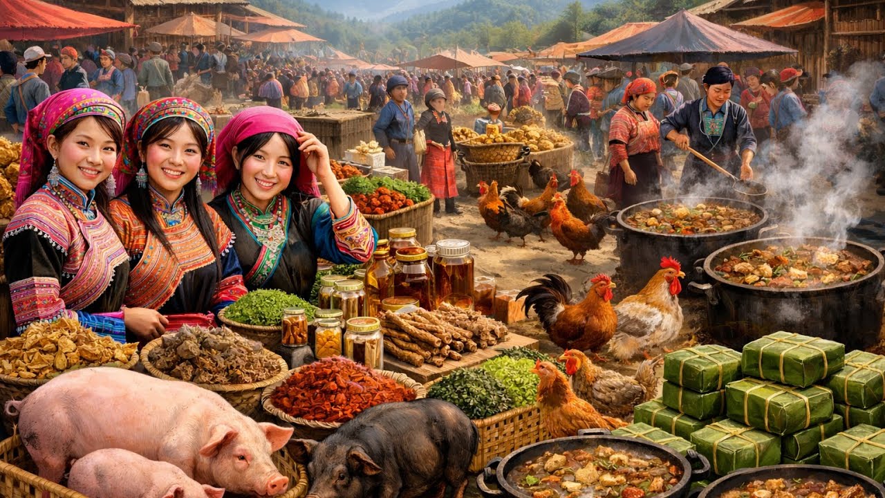 Year-End Coc Ly Highland Market, Vietnam | Simple Life in the Mountains