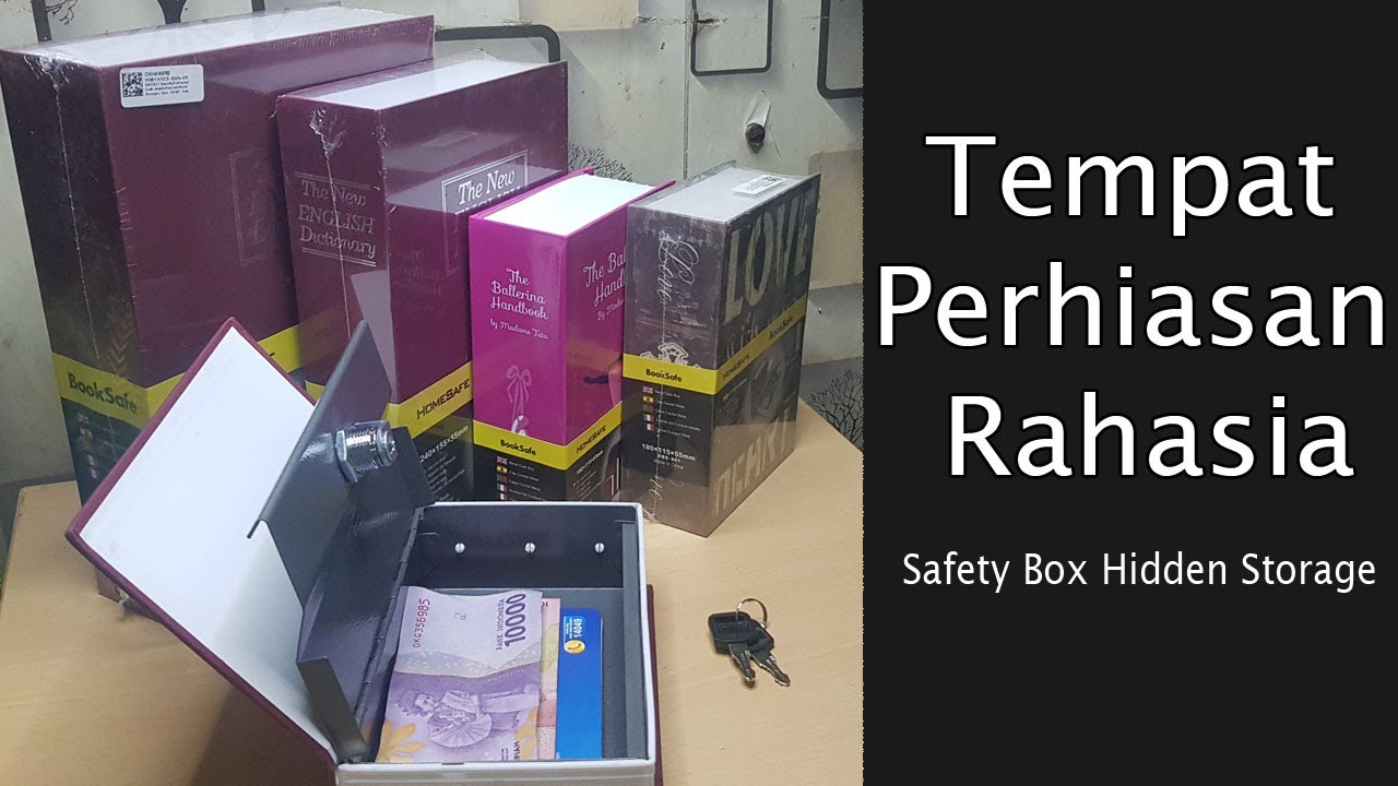 BRANGKAS MINI SAFEBET Security Dictionary Cash Jewelry Key Lock Book Storage - ER567 BUKU KODE