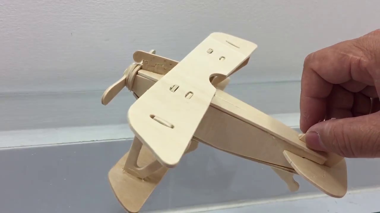 3D Woodcraft Construction Kit DIY, How to Assembly the wooden Albatross DV