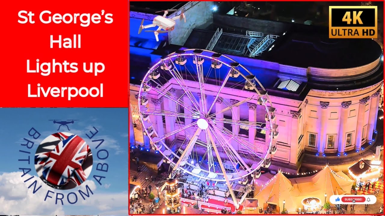 Liverpool Christmas Market from Above | Stunning Drone Footage at St George’s Hall 