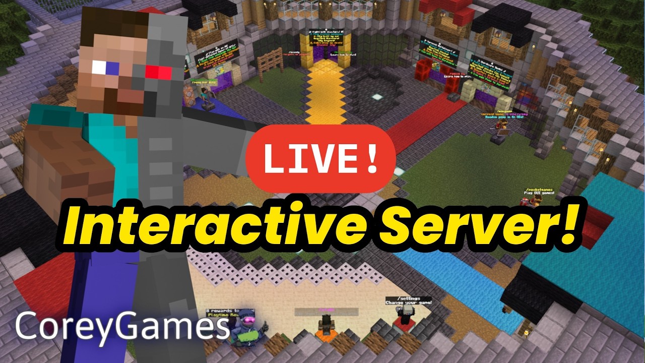 🔴 Control my Minecraft Server! Interactive Livestream TV
