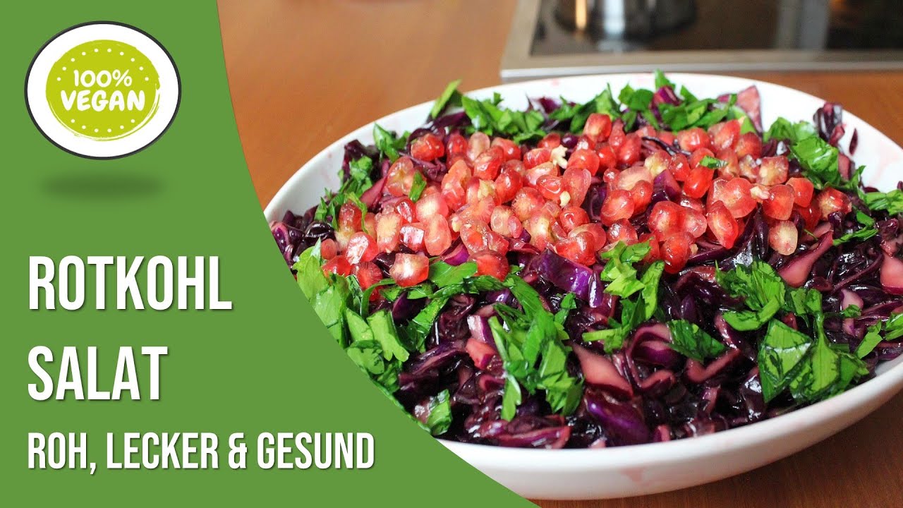 MEIN LECKERER ROTKOHL-SALAT - Winter-Salat-rezept, vegetarisch, roh vegan - Canans Rezepte