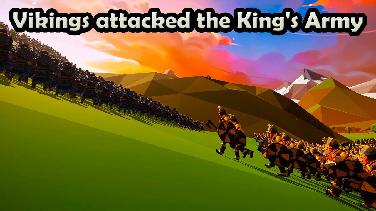Vikings attacked the King's Army Polygon Fantasy Battle Simulator