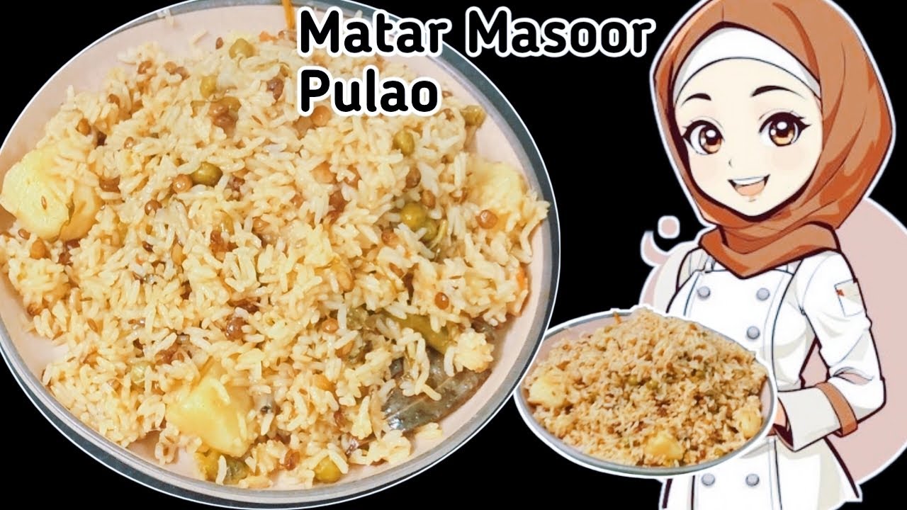 🌿🍚 Matar Masoor Pulao Recipe | Masoor Dal aur Matar ka Special Pulao 💚✨