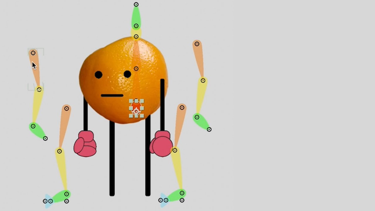 Анимация риггинга персонажей Puppet Pin с Duik Bassel и After Effects
