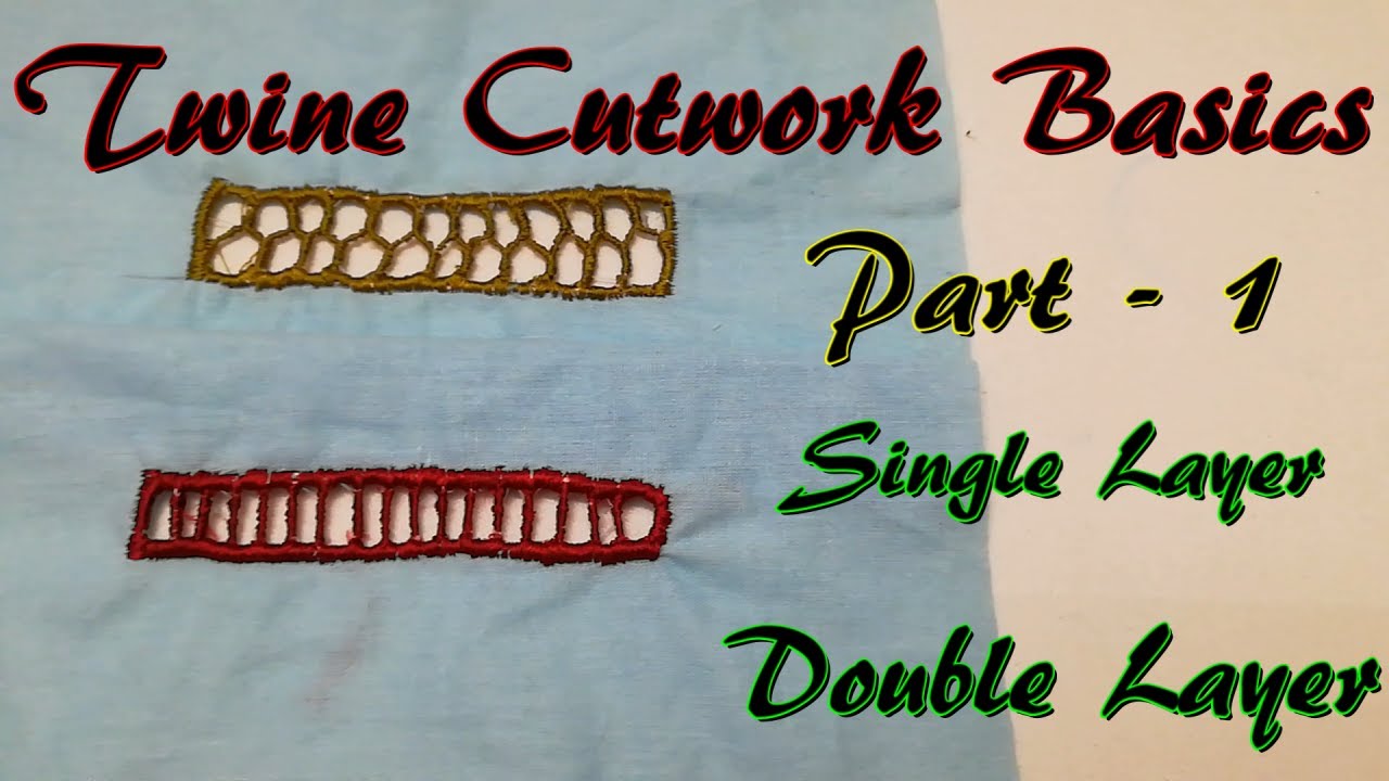 Twine Cutwork Basics/Tutorial for Beginners/ Machine EmbroideryStitchesEP:7/Usha Janome/ Malayalam