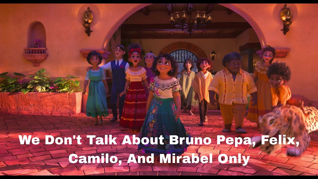 We Don’t Talk About Bruno Pepa, Felix, Camilo, And Mirabel Only