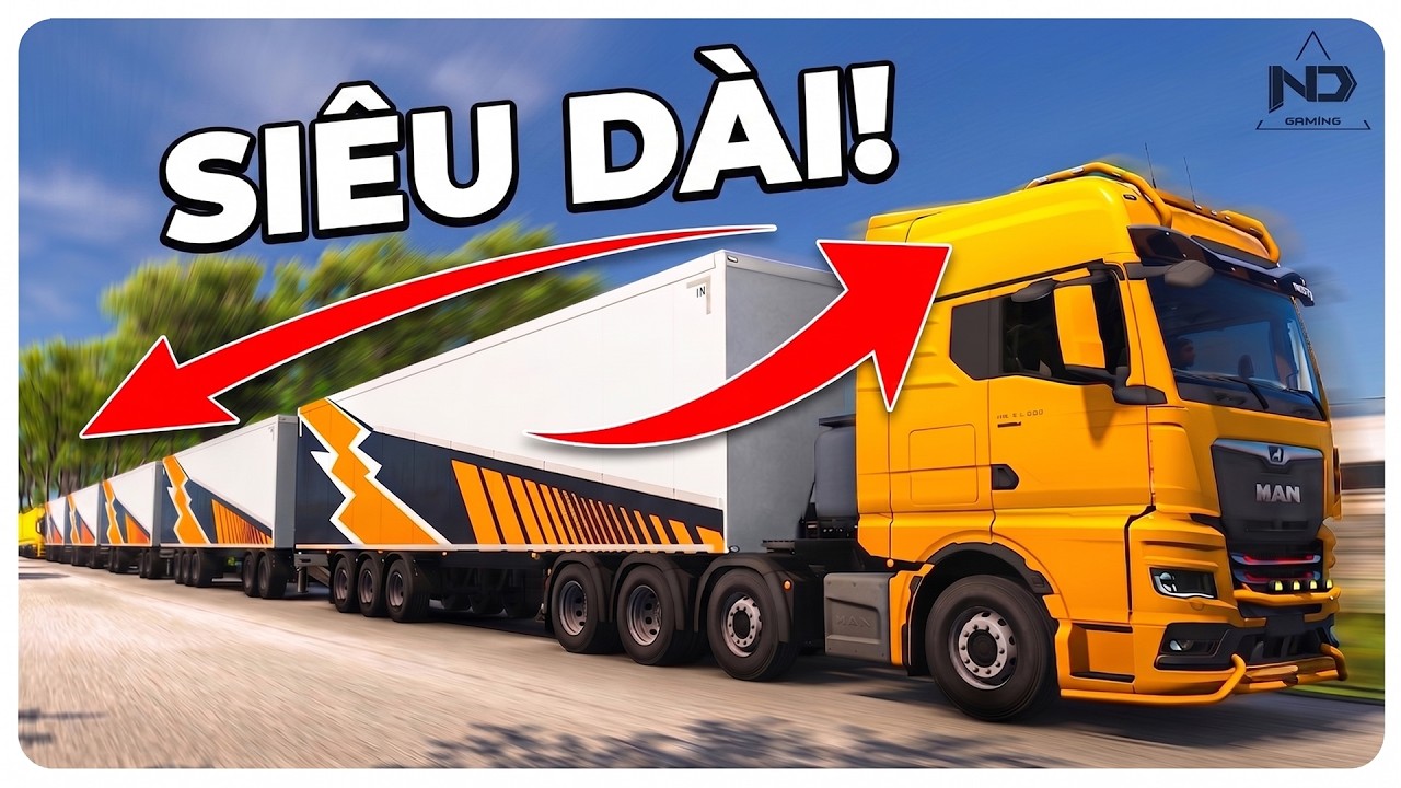 ETS2 Online - Trailer Si&ecirc;u D&agrave;i v&agrave; H&agrave;nh Tr&igrave;nh Bất Ổn Tr&ecirc;n Đường