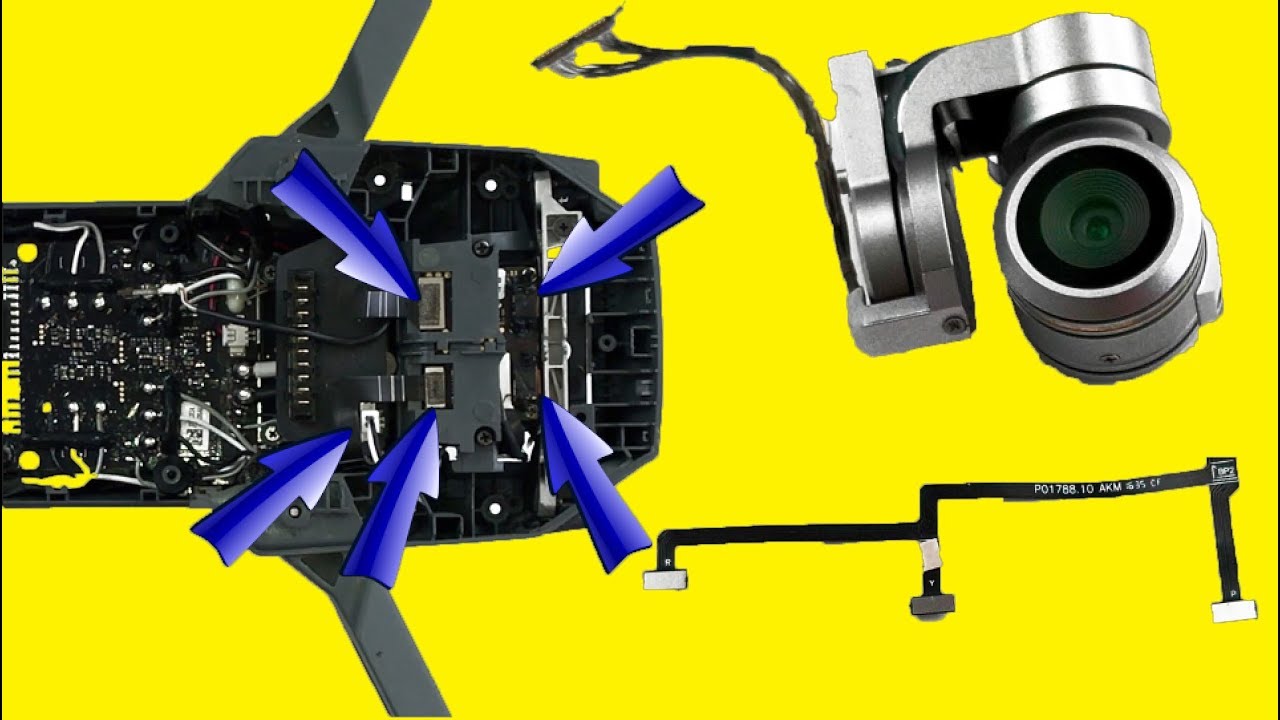 Mavic Pro Gimbal Reparatur, PTZ/ Ribbon Cable selber wechseln | Anleitung nach Crash (Deutsch)