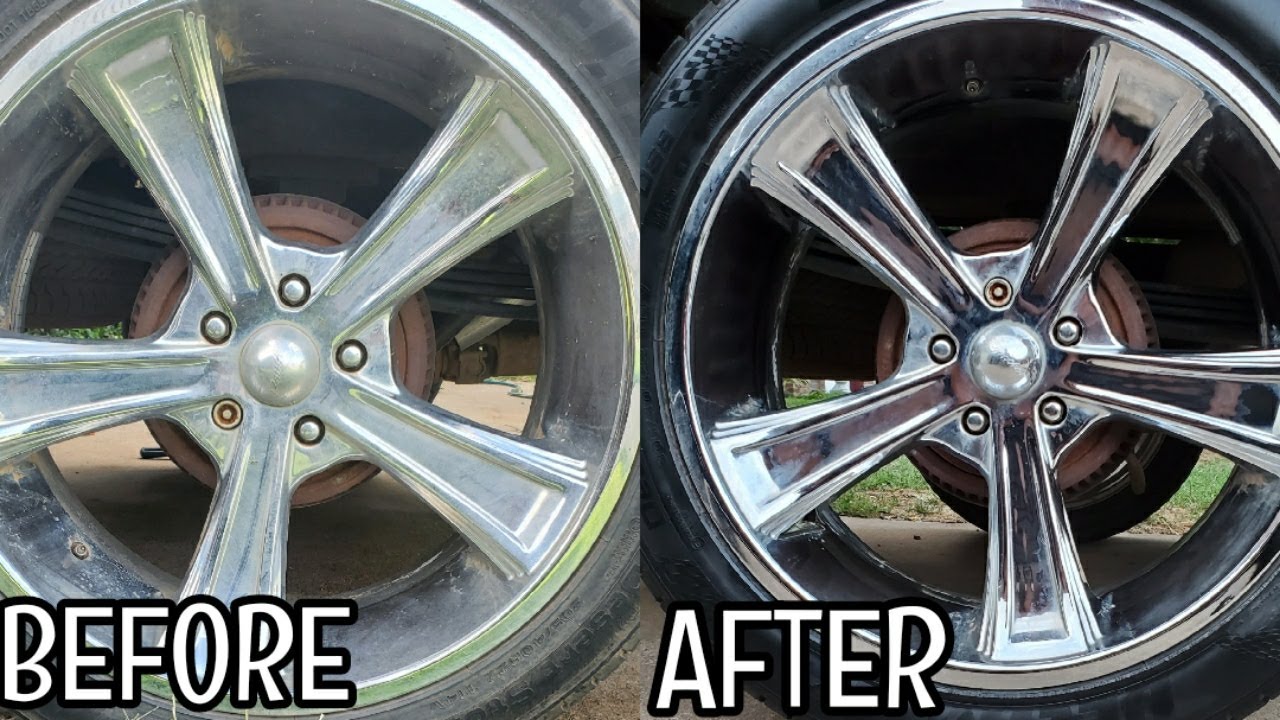 TURTLE WAX CHROME POLISH ON RIMS