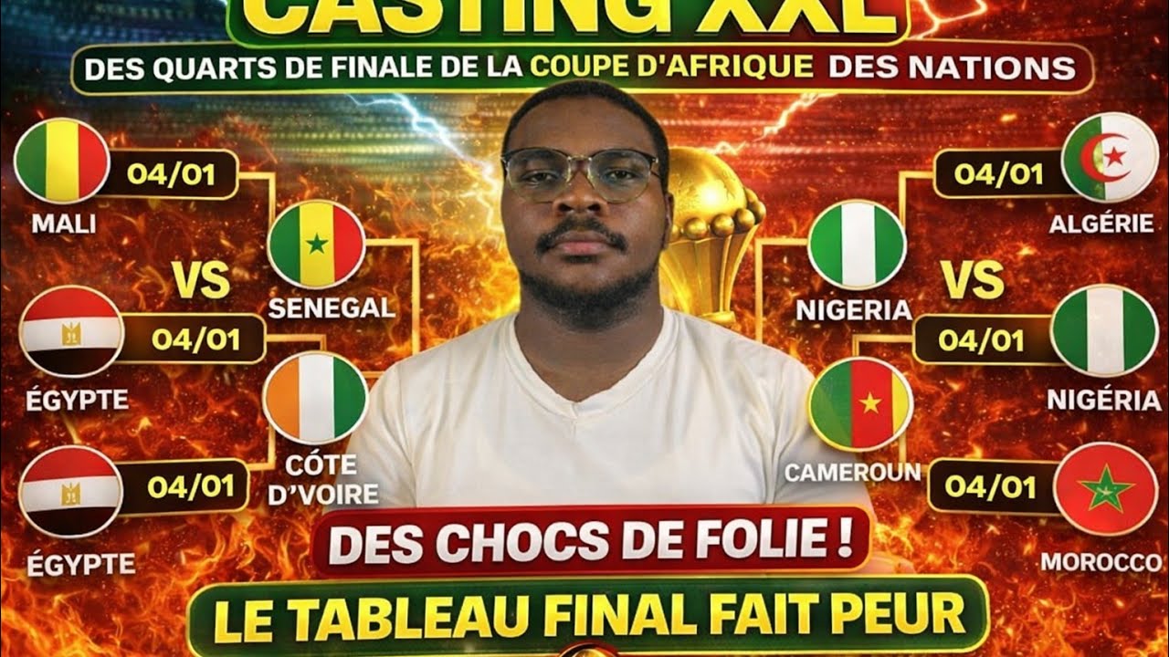 🏆 CAN 2025 : LES AFFICHES XXL DES 1/4 DE FINALE