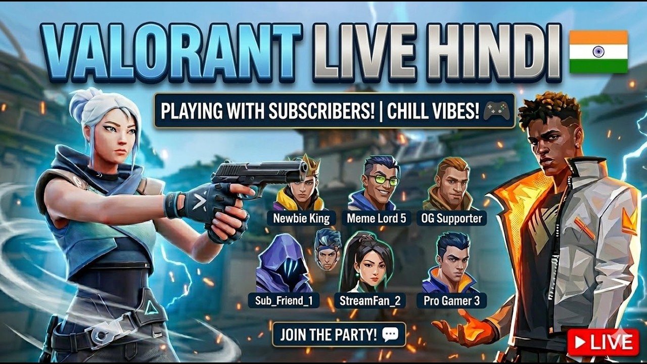 VALORANT HINDI LIVE 🇮🇳 | Unrated Fun & Bakchodi! 🎮 | Playing with Viewers