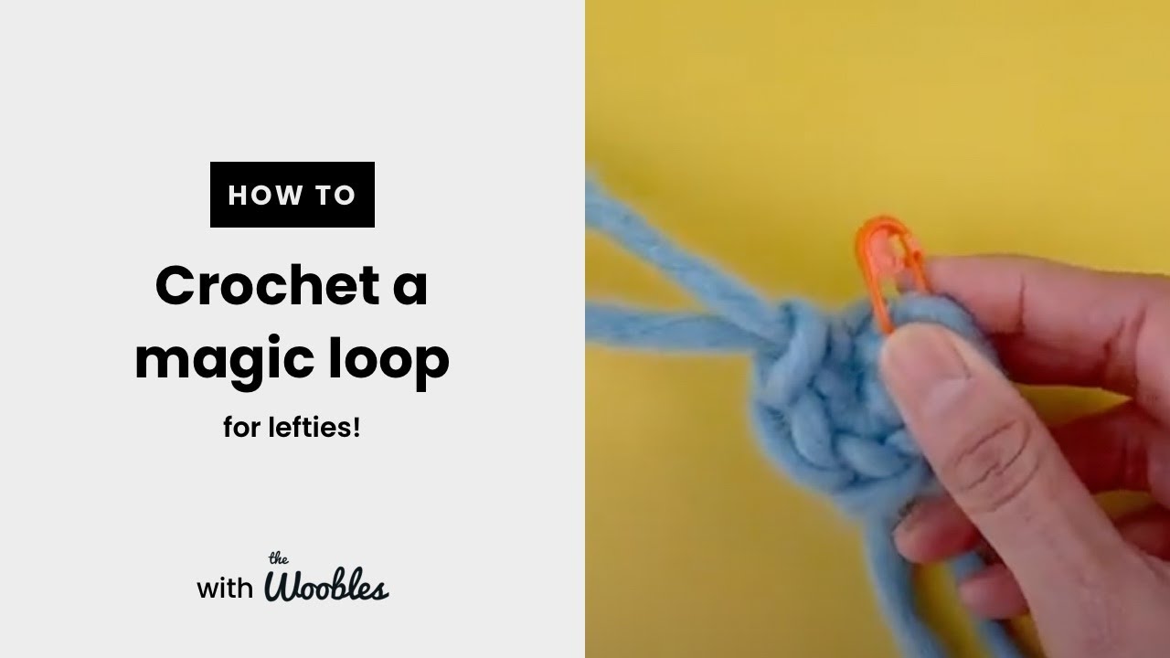 Left-handed // How to crochet a magic loop