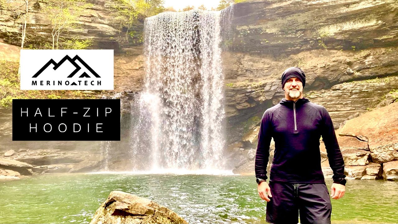 MERINO TECH HALF ZIP HOODIE #backpacking