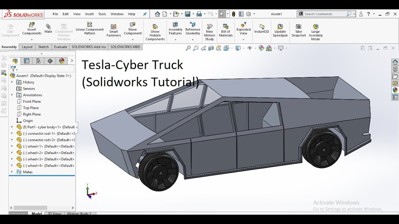 Solid works :- Tesla Cyber Truck Tutorial | IMPULSE |Solid works