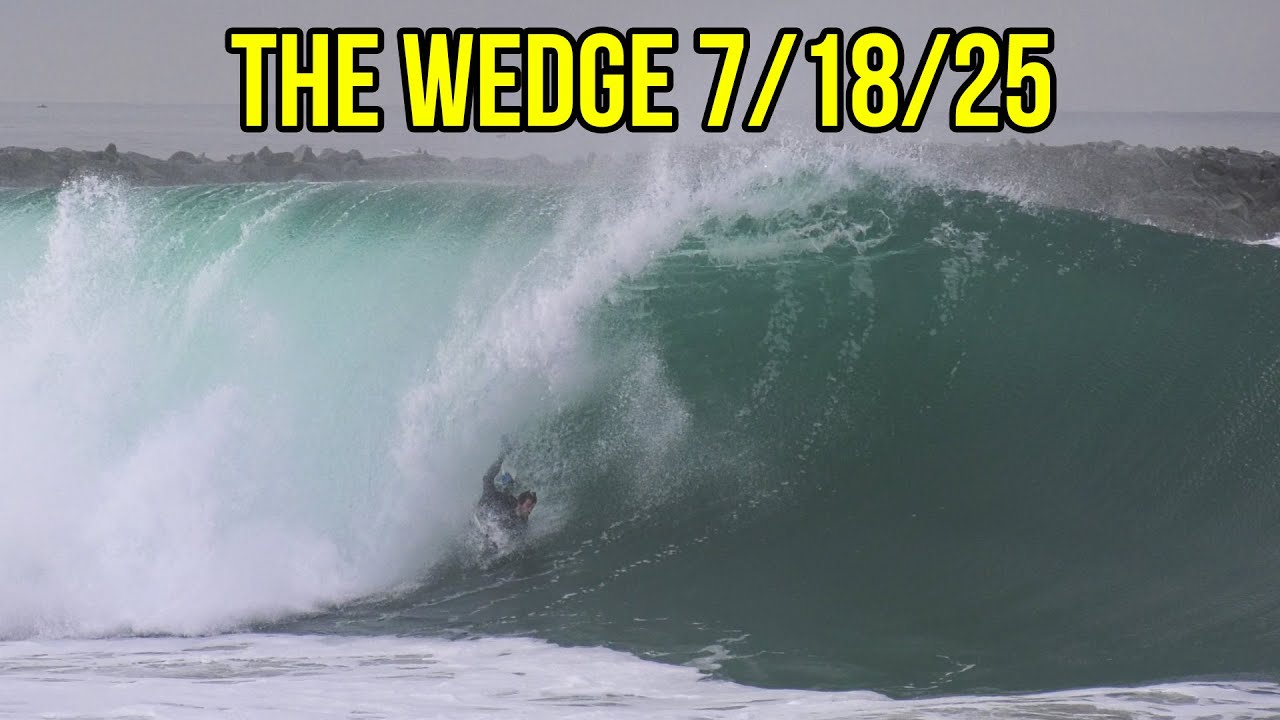 PUMPING FRIDAY MORNING & THE SWELL CONTINUES at THE WEDGE! (July 18th 2025 RAW Video)