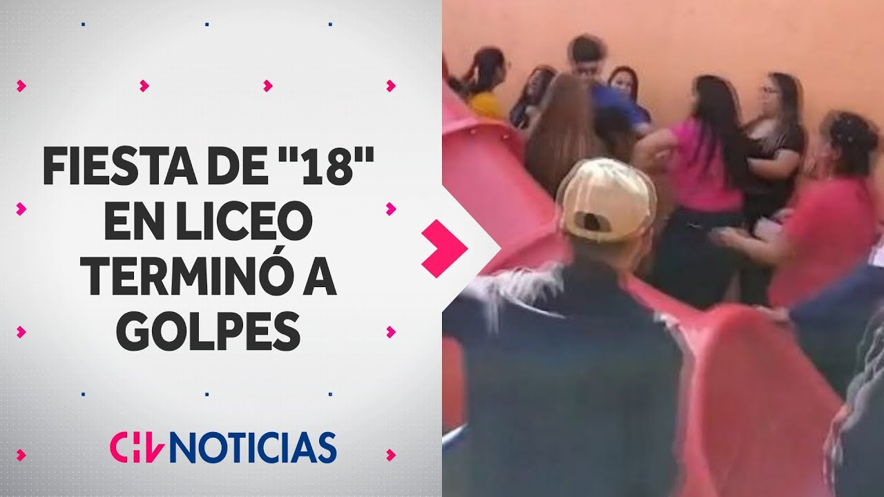 BRUTAL PELEA de apoderados en medio de fiesta dieciochera en liceo de Puente Alto - CHV Noticias
