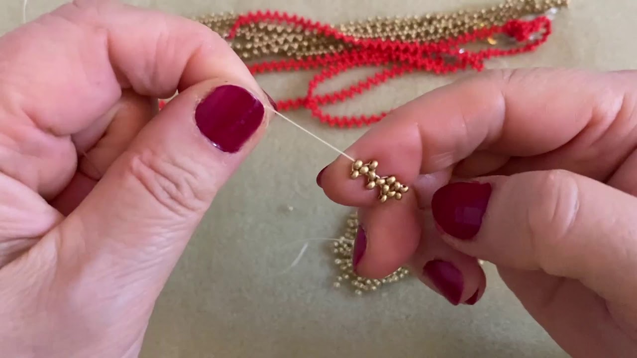 Kum Boncuklu Zikzak Model Gözlük Kordonu | 💎💍 Takı Yapımı #19