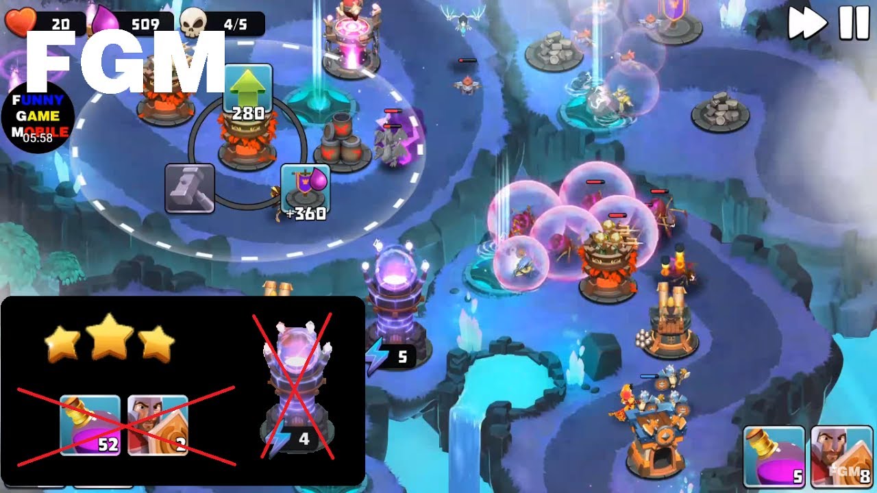 FGM - Castle Creeps TD: Chapter 28 - Level 111, Level 112 ( Without Sentinel )