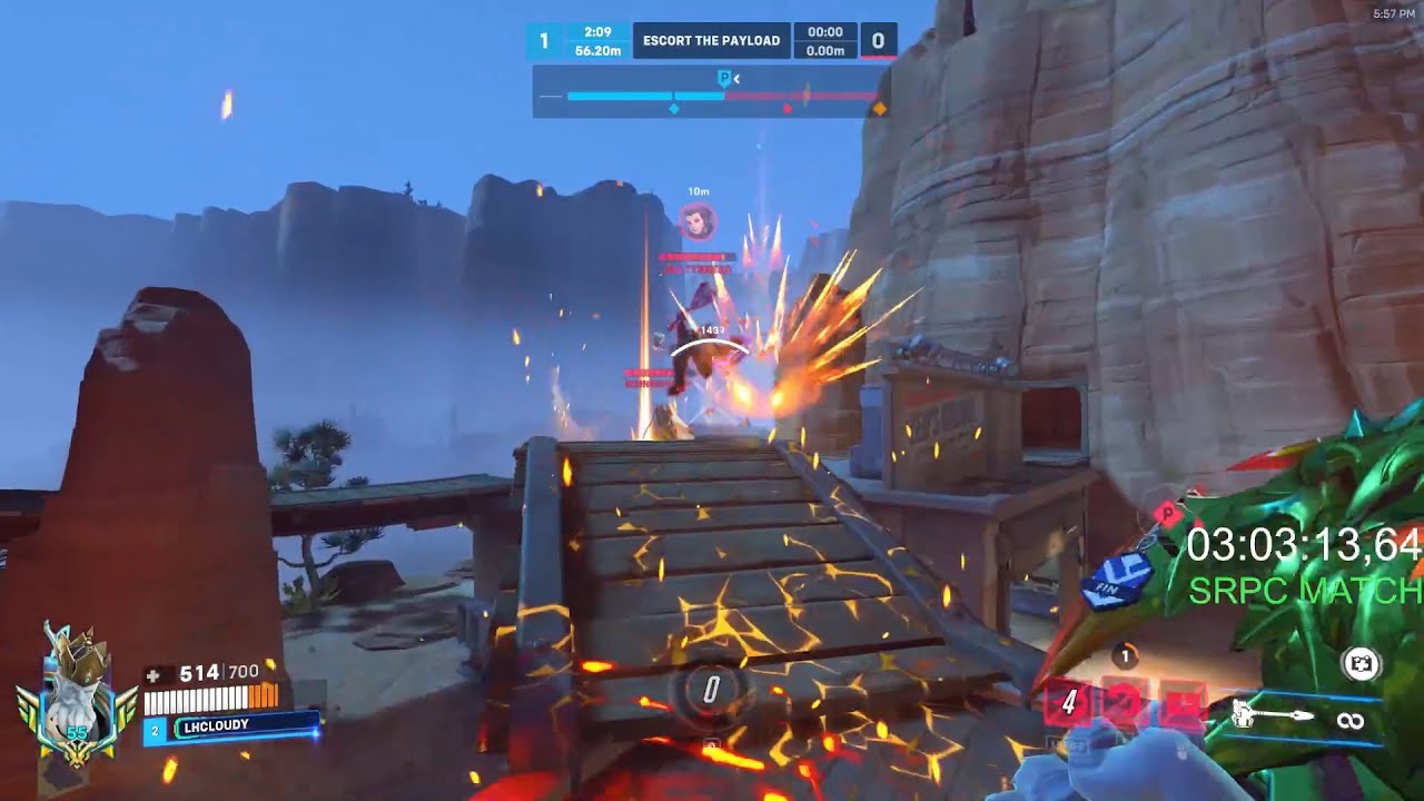 Демонстрация игрового процесса за Райнхардта 1-го ранга - LHCLOUDY REINHARDT GAMEPLAY