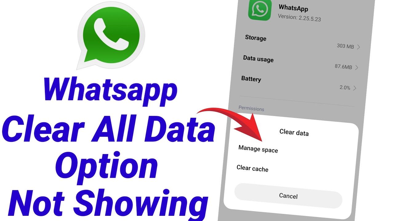 whatsapp clear data option not showing whatsapp - how to clear all chats on whatsapp