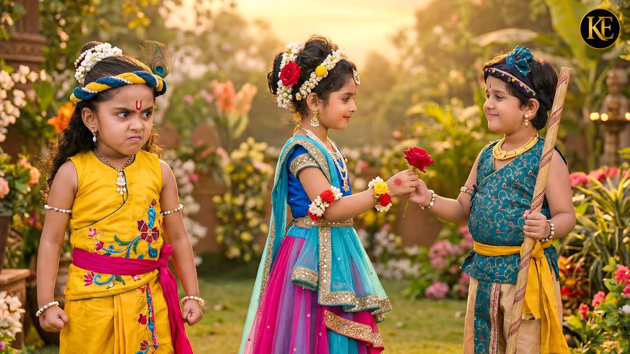 राधा ने बलराम को दिया गुलाब बाल कान्हा हुए क्रोधित! || Shree Krishan leela || यशोमती मईया के नंदलाला