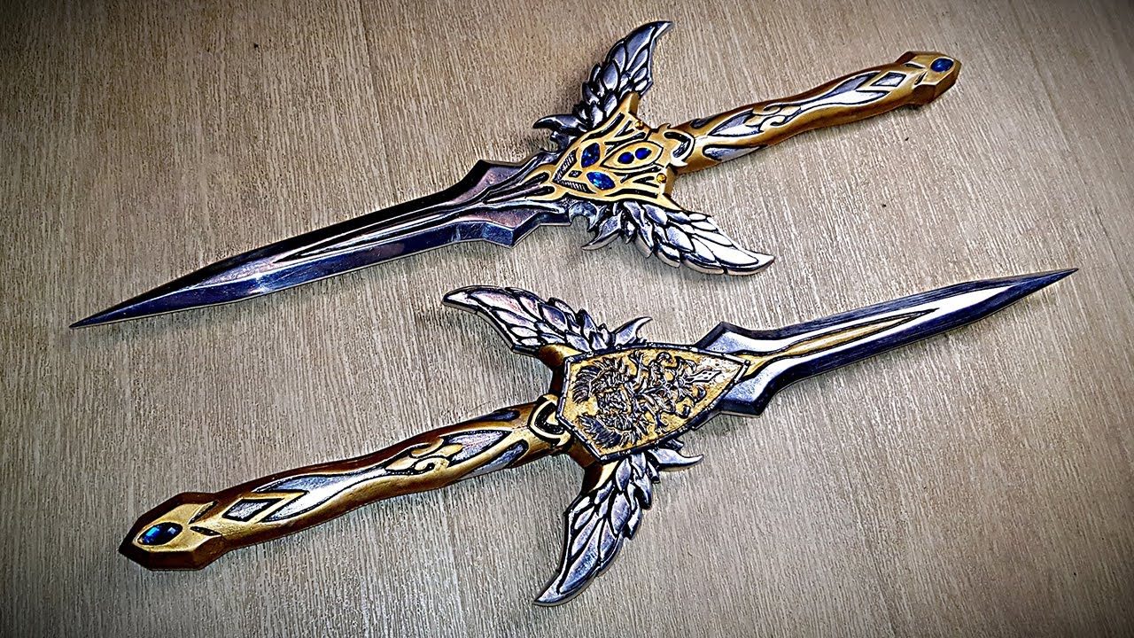 Литье кинжала Angel slayer из игры lineage 2 Точная копия оригинала из алюминия