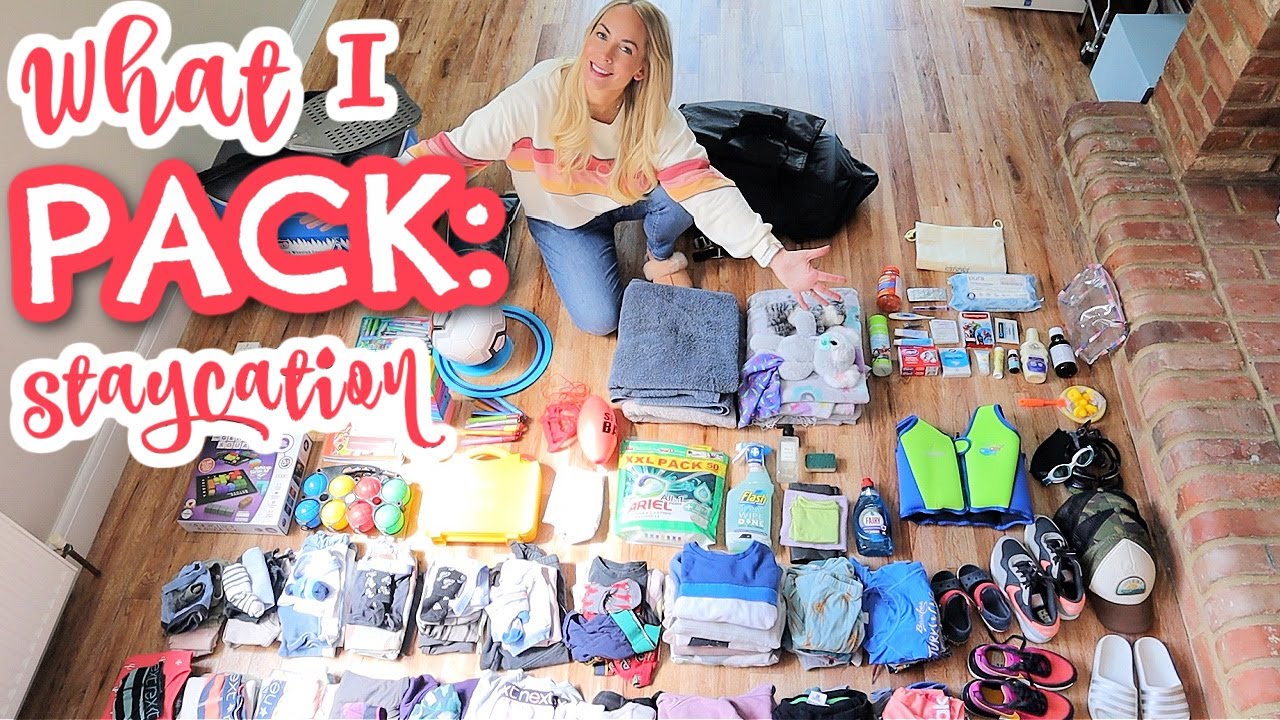 PACK WITH ME! WHAT I PACK FOR A FAMILY STAYCATION + TIPS |  Emily Norris
