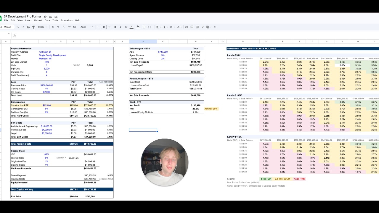 How to Underwrite a Single Family Development Deal in Under 5 Mins (Model Walkthrough)